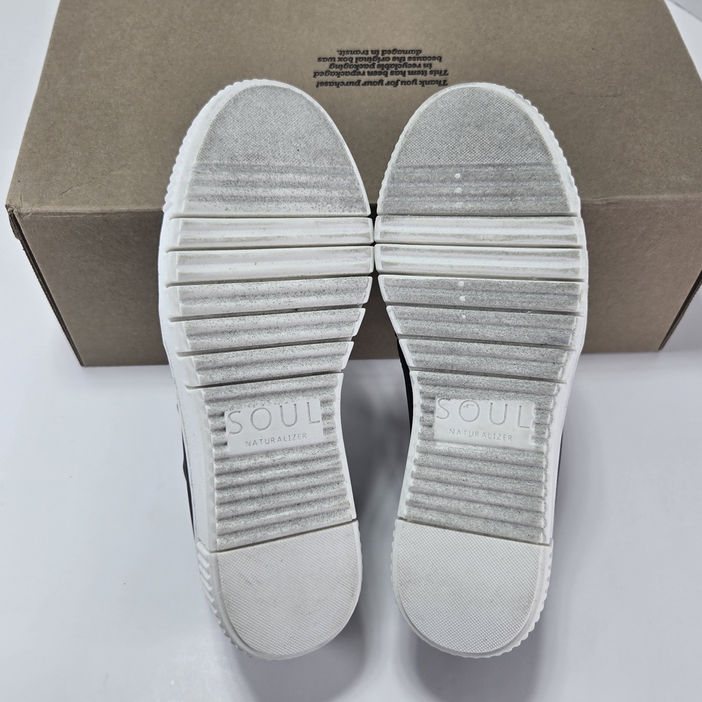 SOUL Naturalizer Turner Black Slip-On Perforated Loafer Platform Sneakers Size 5 - Picture 8 of 11